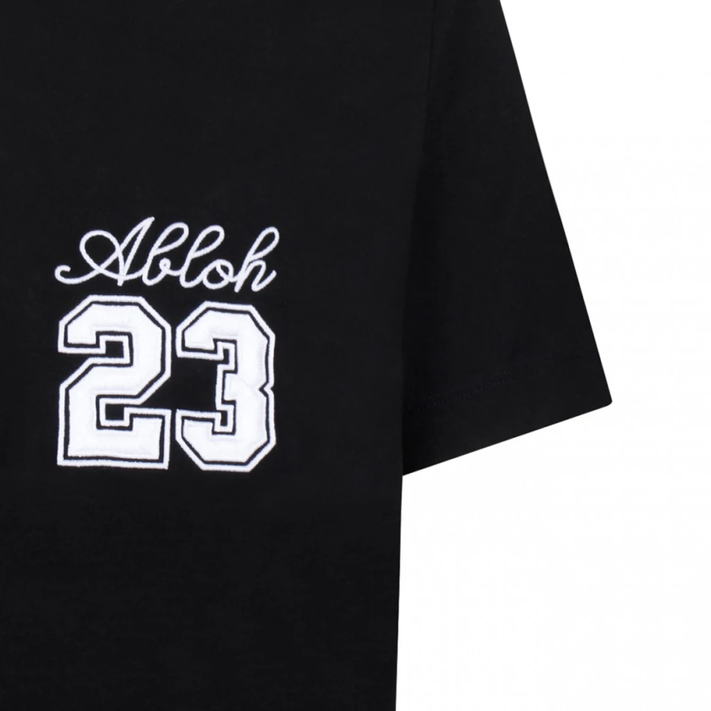 Off White Zwart Skate T-Shirt met Geborduurd Logo Black Heren