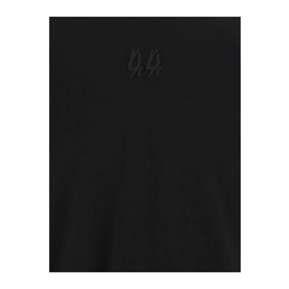44 Label Group Logo Print Katoenen T-shirt Zwart Rood Black Heren