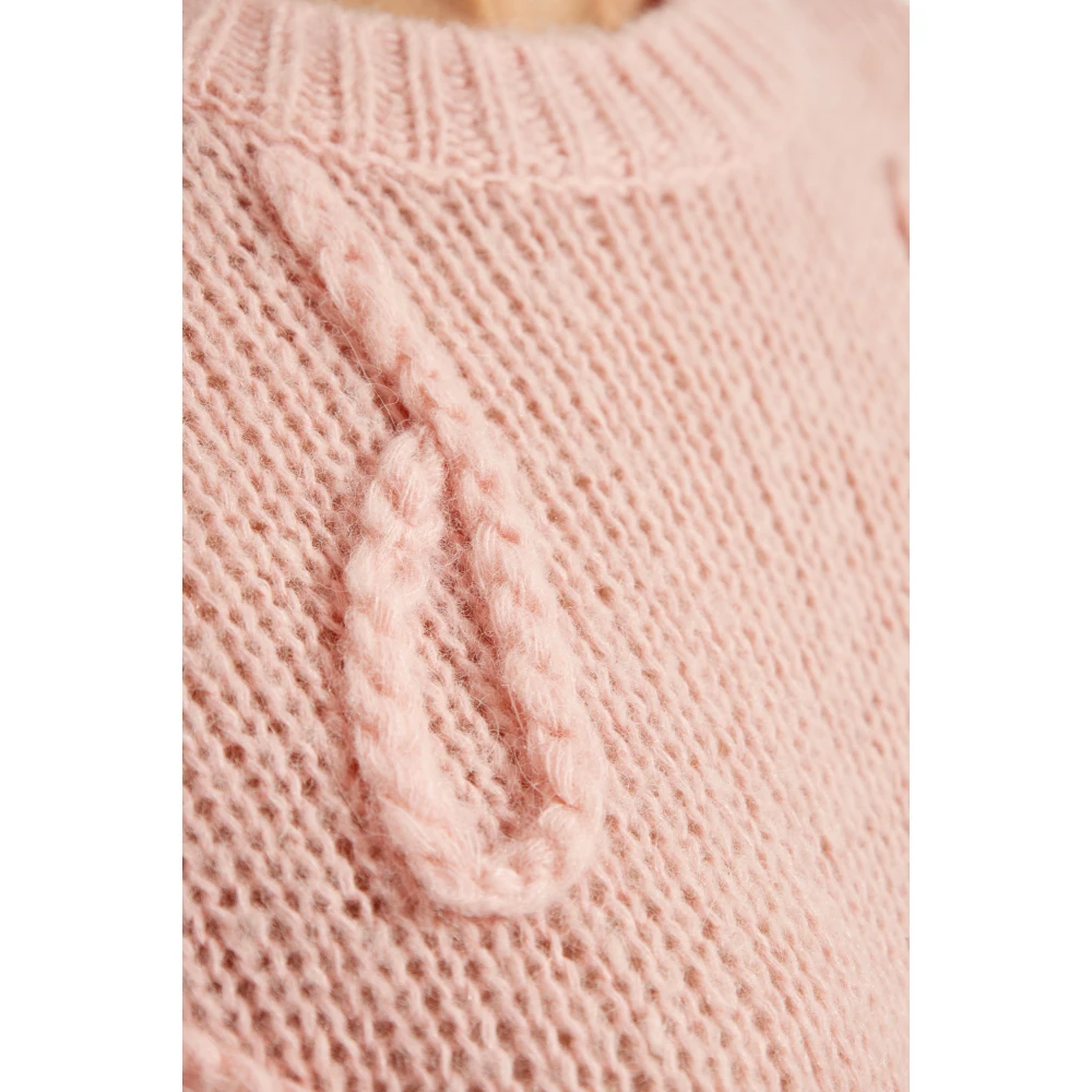 Munthe Trui met wollen afwerking Pink Dames