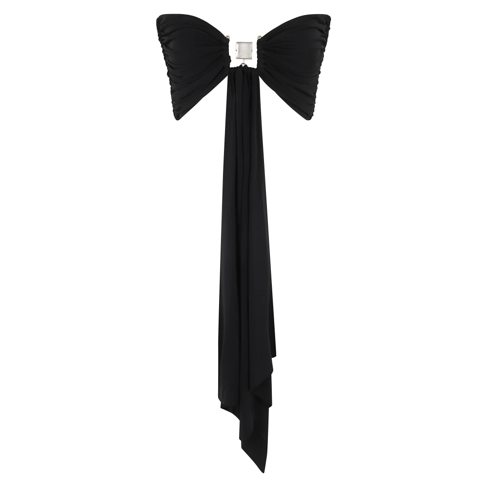 Christopher Esber Kwarts Drape Bezel Ketting Black Dames