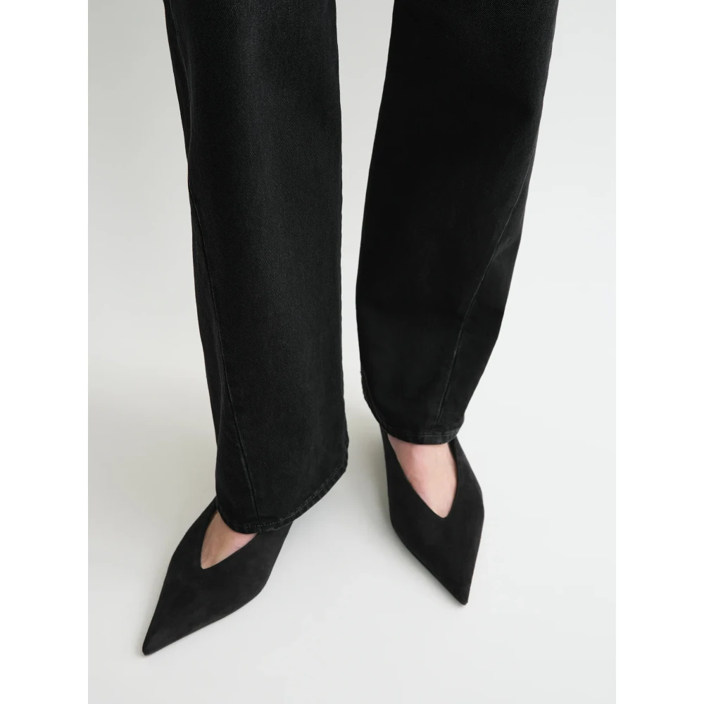 TotêMe Twisted Seam Denim Full Length Black Dames