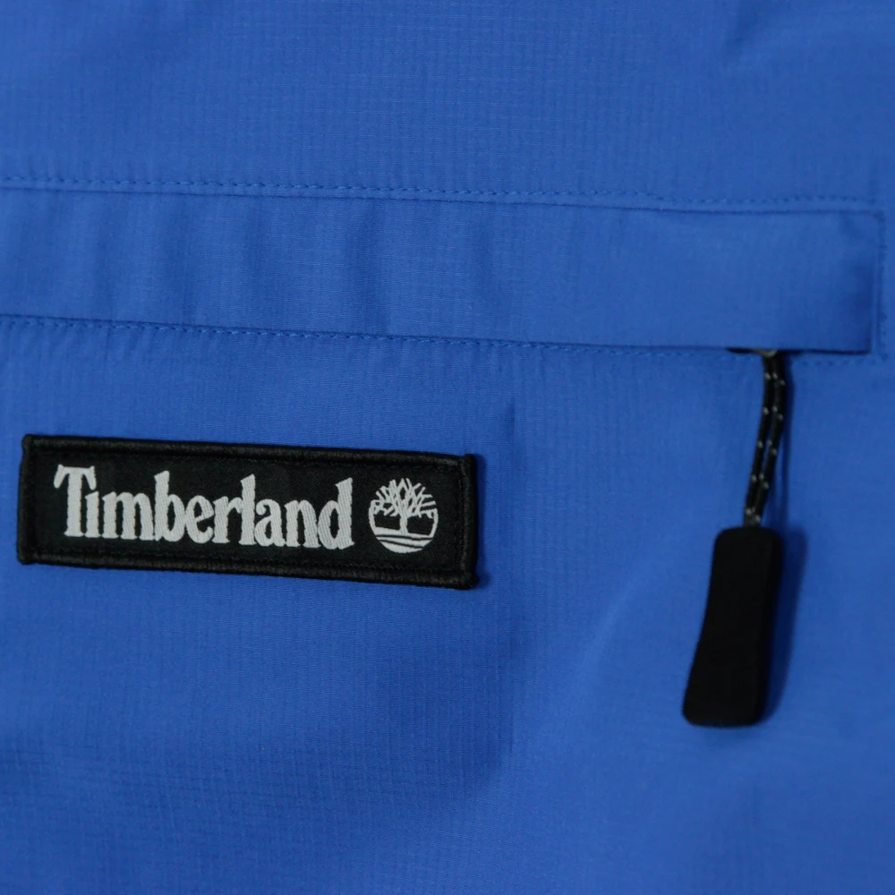 Timberland Blauwe Waterdichte Windbreaker Pullover Blue Heren