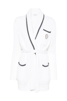 white-cardigan-with-logo-patch