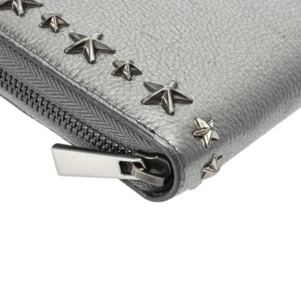 Jimmy Choo Pre-owned Leather wallets Gray Heren