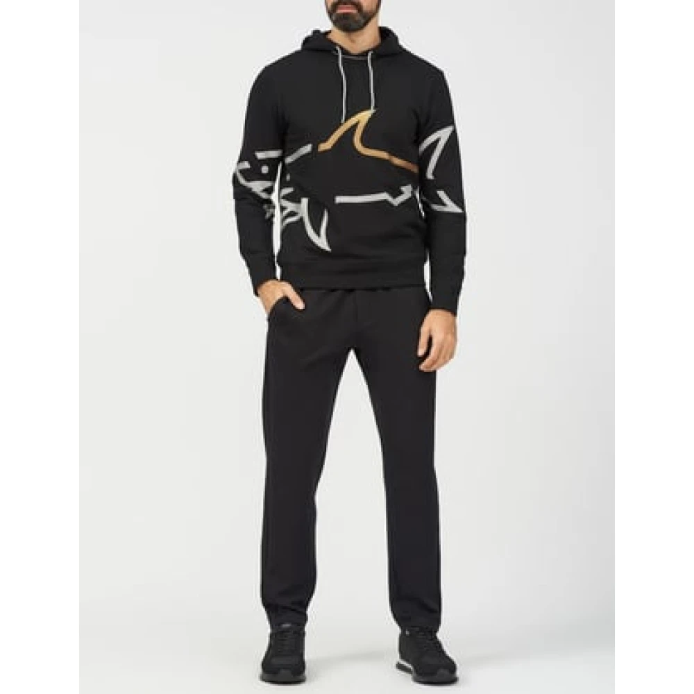 PAUL & SHARK Zwarte Sweatshirt Regular Fit Katoenmix Black Heren