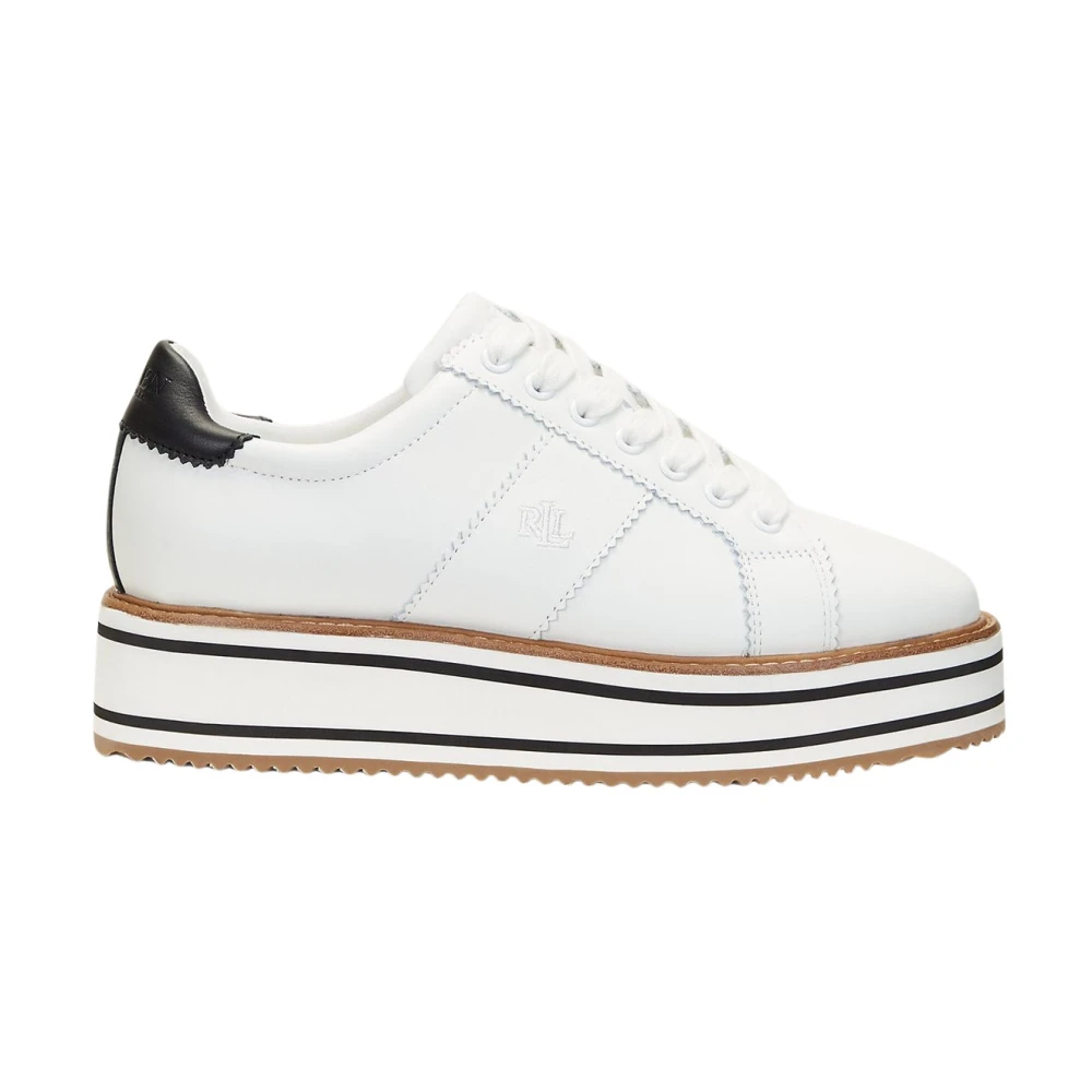Ralph Lauren Sneaker Amelia met Platform Dames Schoenen Wit