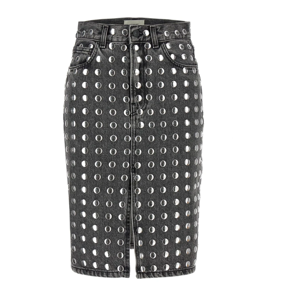Haikure Zwarte Denim met Metalen Studs Black Dames