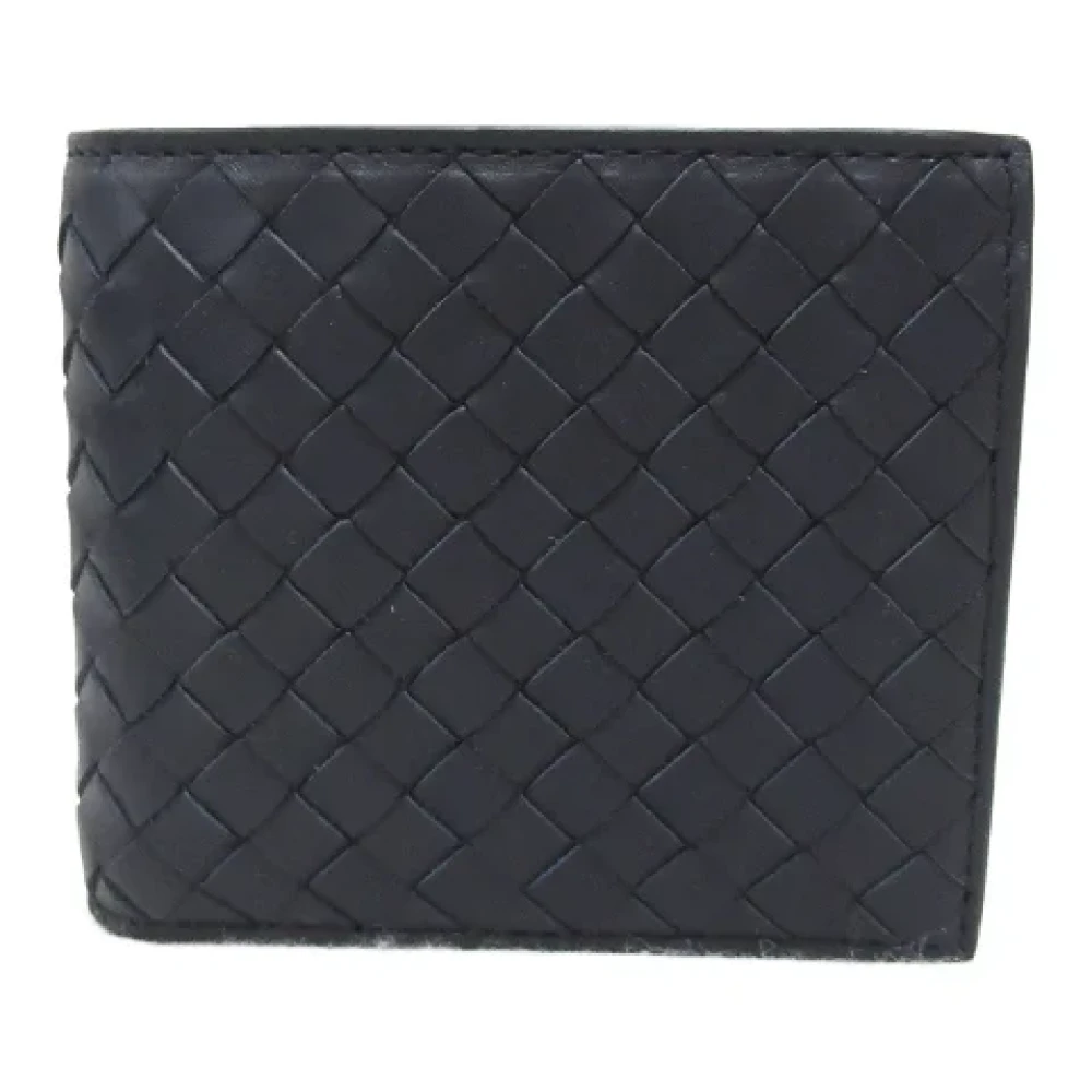 Bottega Veneta Vintage Pre-owned Leather wallets Blue Dames