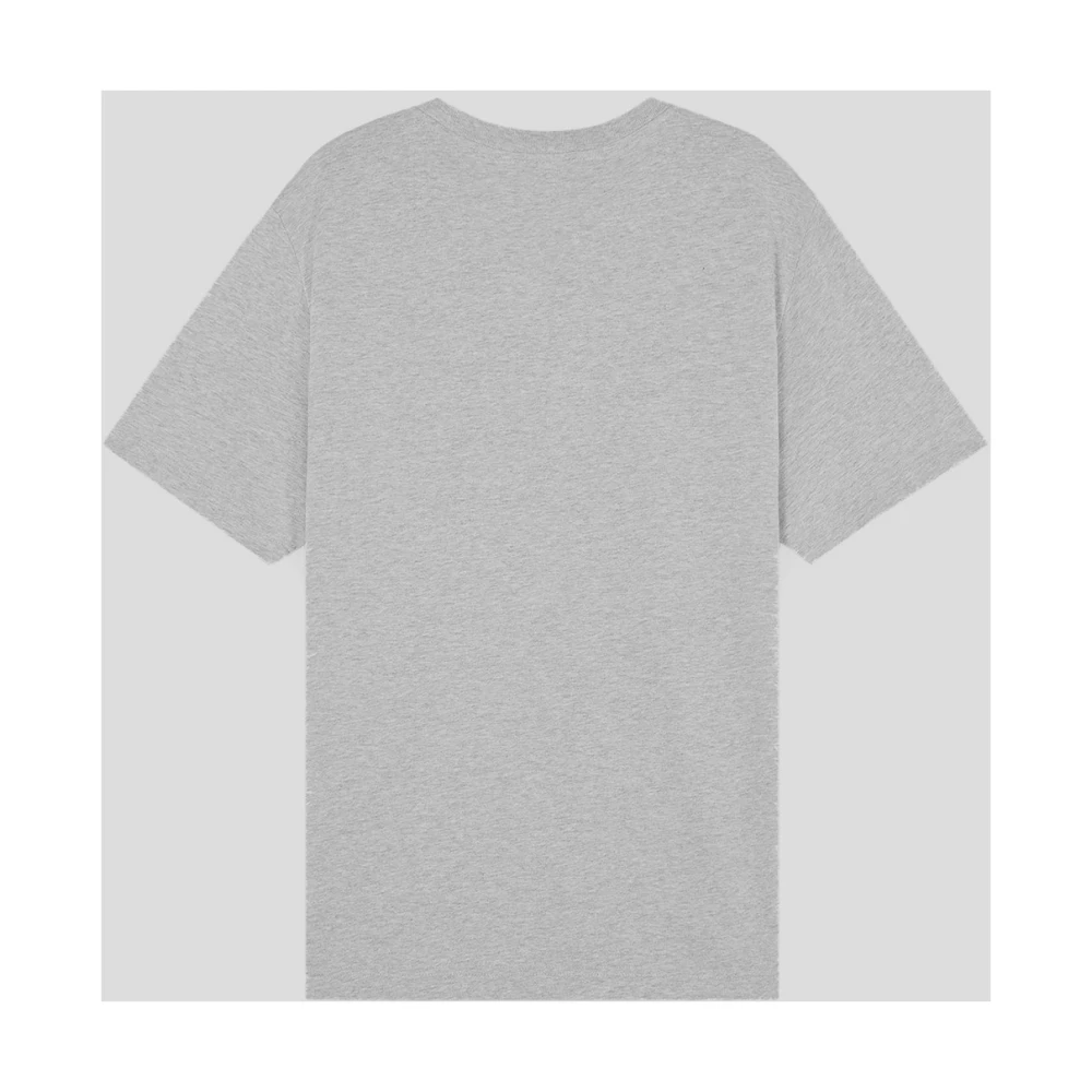 Maison Kitsuné Katoenen Logo T-Shirt Gray Heren