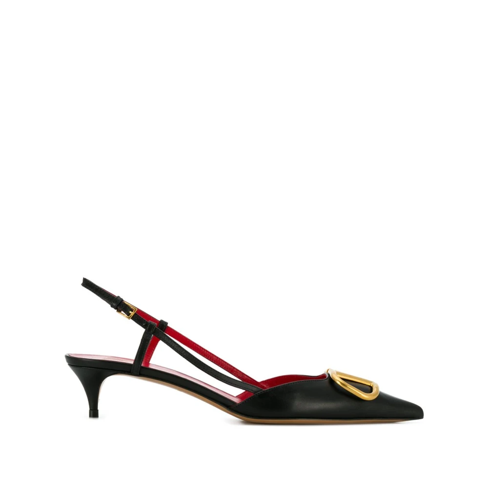 Valentino Garavani Black Pumps, Female, 8 Uk, Vlogo Signature Slingback Pumps