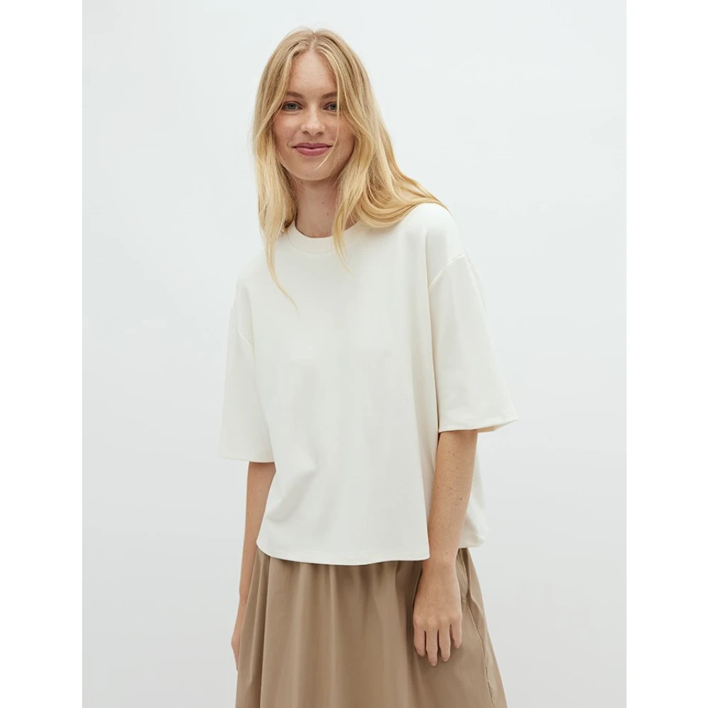 MbyM Emrys T-Shirt Sugar Loose Fit White Dames