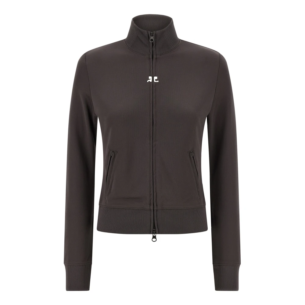 Courrèges Women's Gray Zip-Throughs, Xs, Sweatshirts