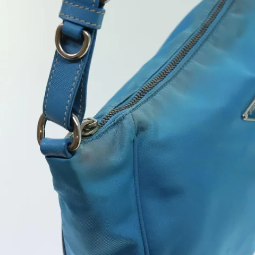 Prada Vintage Pre-owned Nylon pouches Blue Dames