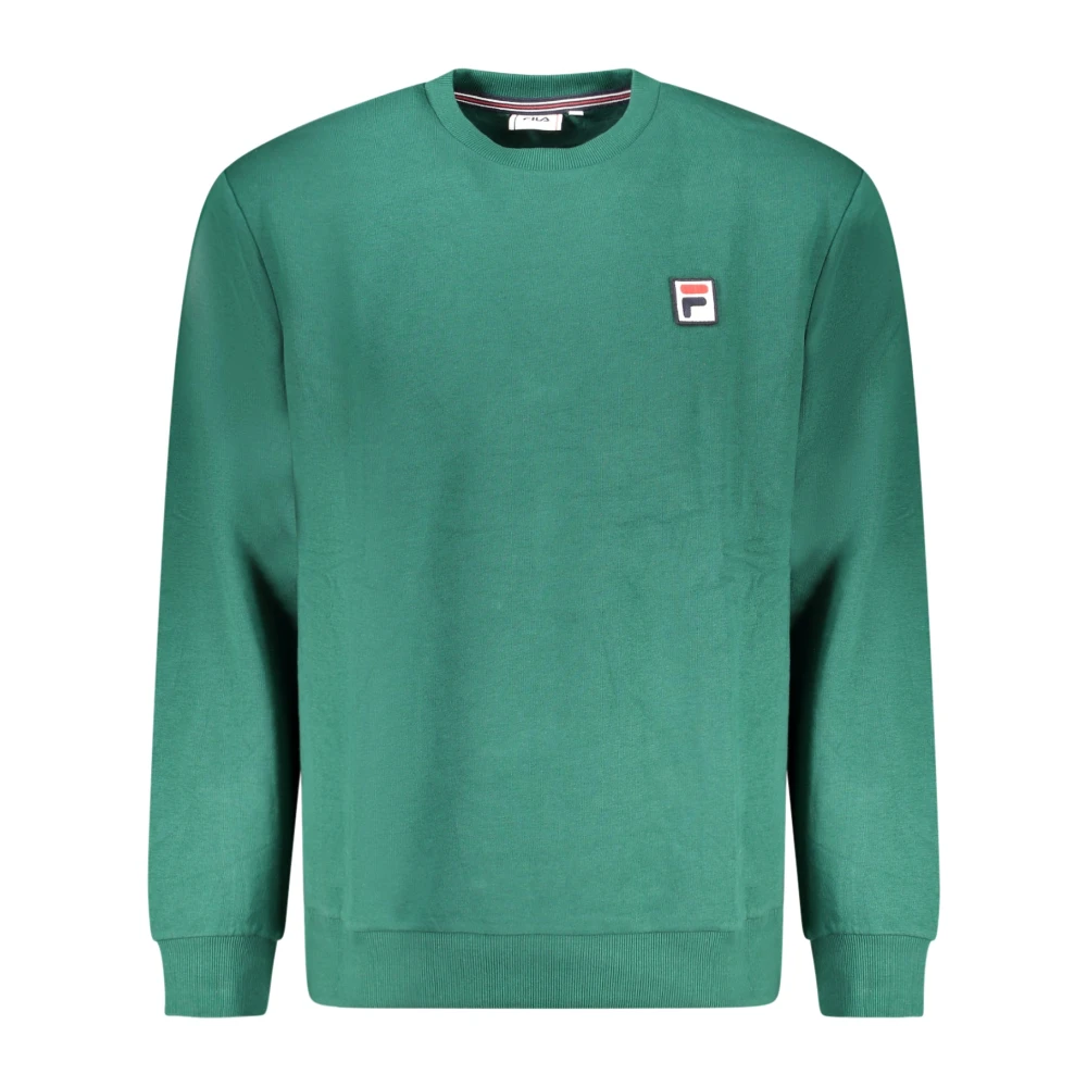 Fila Groene Katoenen Sweatshirt met Logoplaatje Green Heren