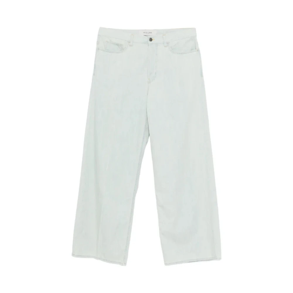 Golden Goose Men's Blue Straight Fit Jeans, W33, Journey Wide Pant