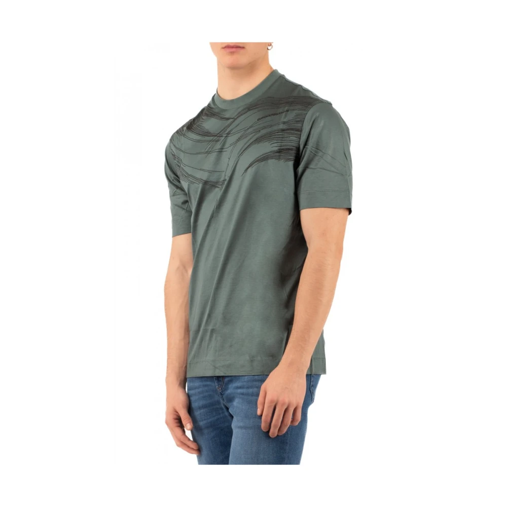 Emporio Armani Stijlvol T-shirt voor mannen Green Heren