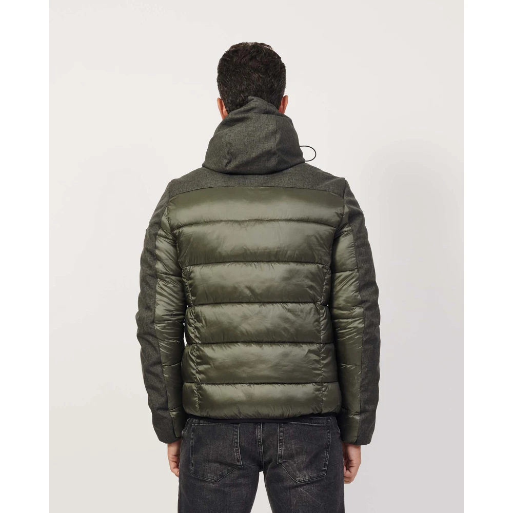 YES ZEE Gewatteerde groene jas met softshell inzetstukken Green Heren