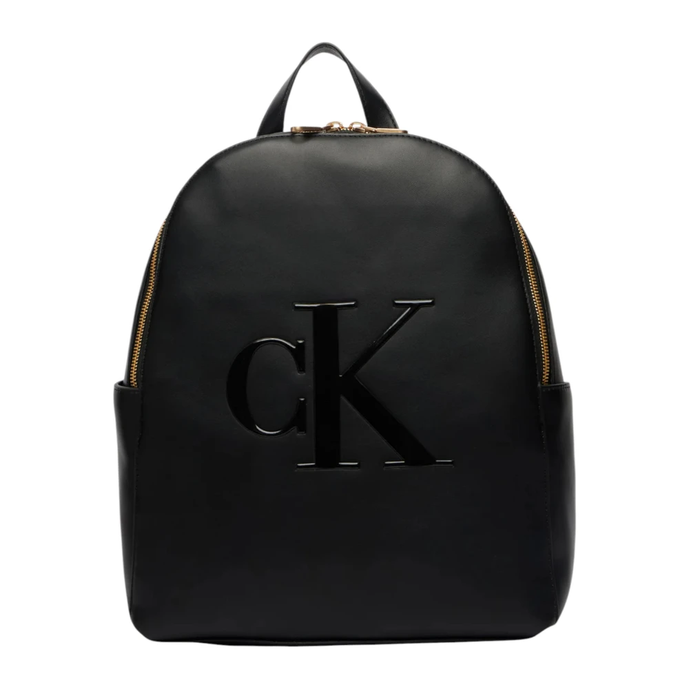Calvin Klein Women's Black Backpacks, One Size, Bold Ck Backpack