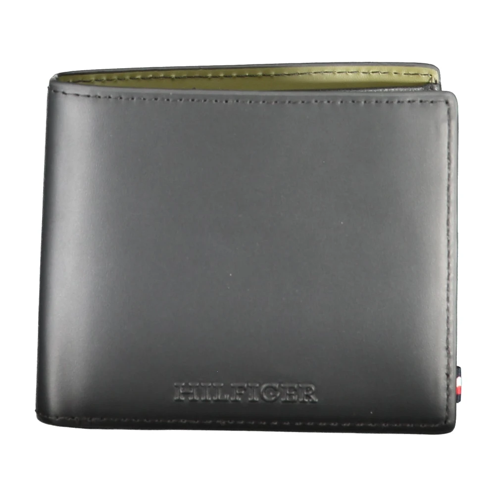 Tommy Hilfiger Men's Black Wallets & Cardholders, One Size, Wallet Contrast Logo