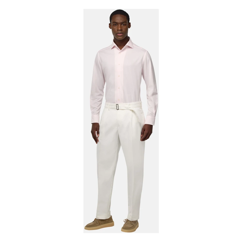 Boggi Milano Regular Fit Japanse Jersey Polo Shirt Pink Heren