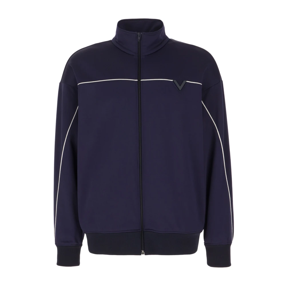 Valentino Garavani Men's Blue Zip-Throughs - Zip-Throughs - Xl - Sweatshirts & Hoodies