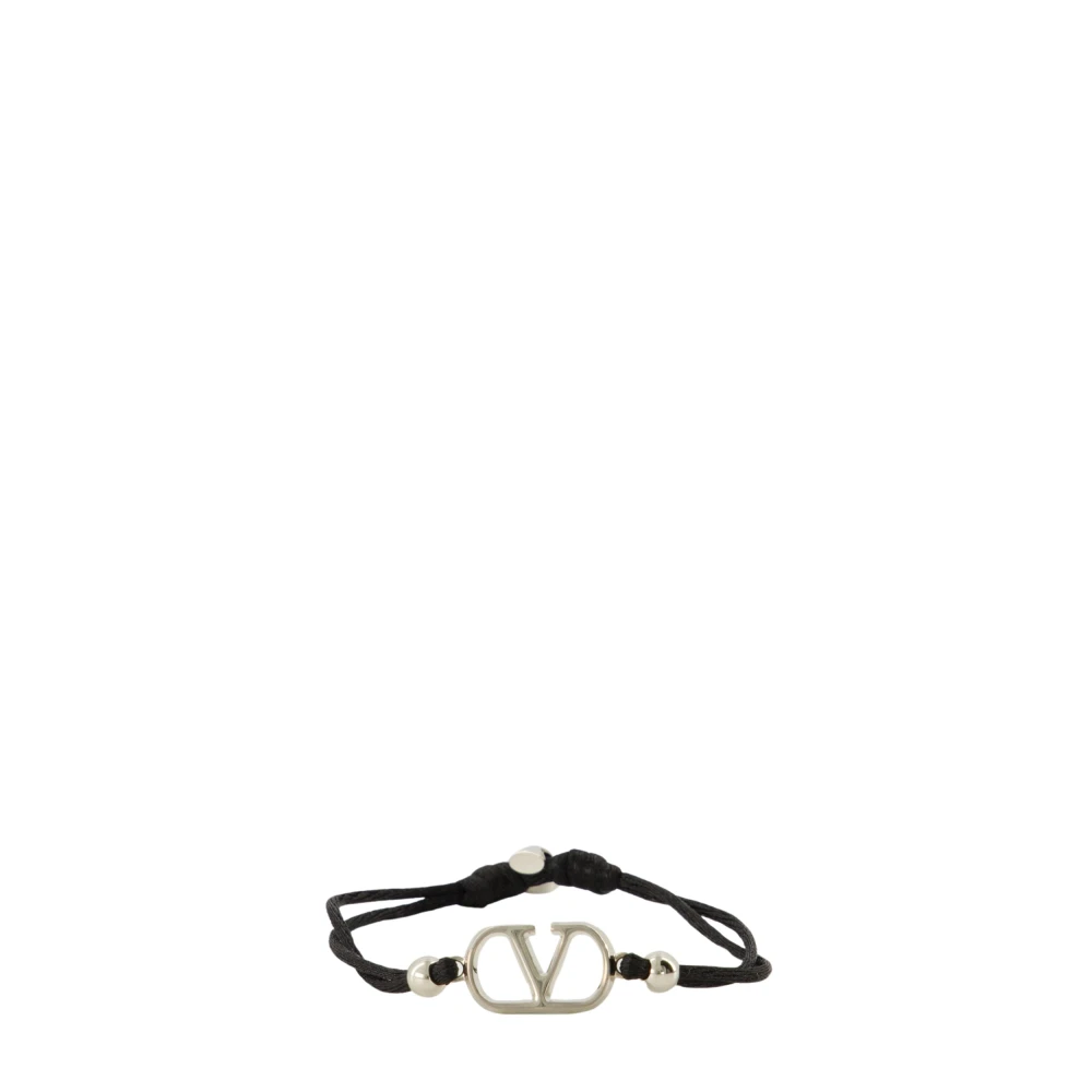 Valentino Garavani Black Bracelets, Female, One Size, Vlogo Bracelet