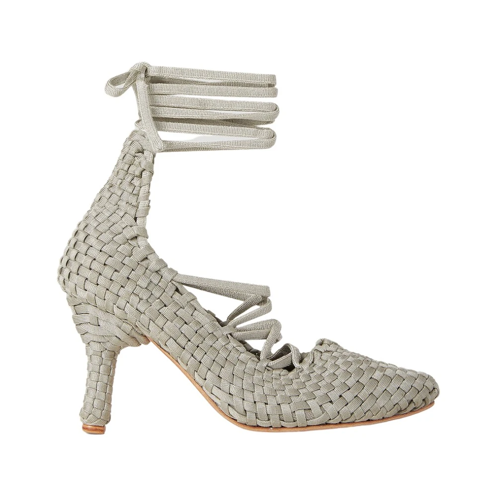 Isa Boulder Women's Gray Weavestrap Heels
