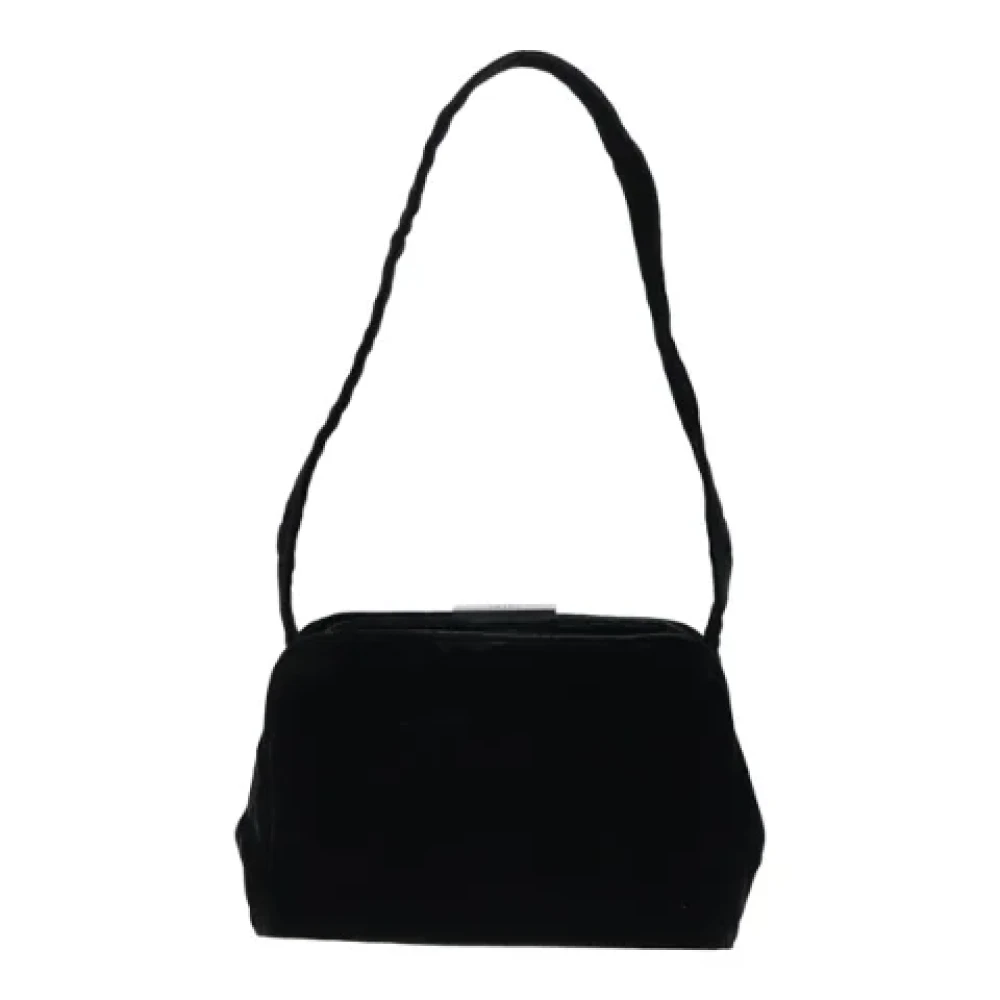 Prada Vintage Pre-owned Velvet prada-bags Black Dames
