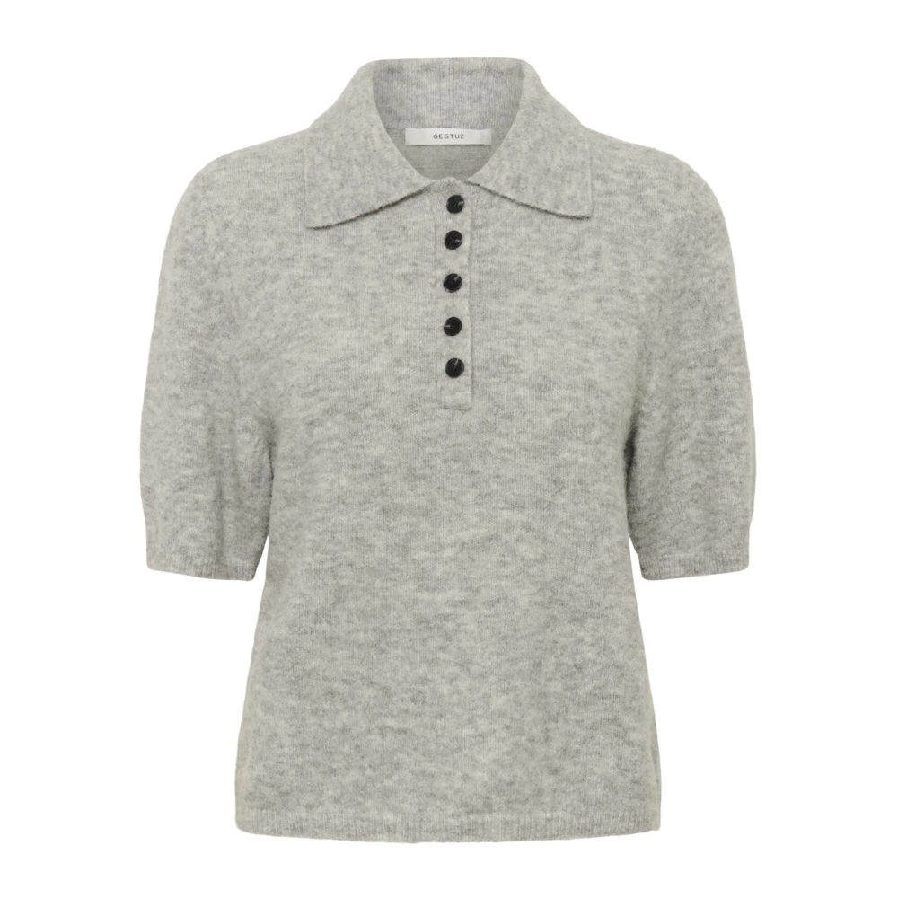 Gestuz Women's Gray Polo Shirts, Xs, Polo Shirt