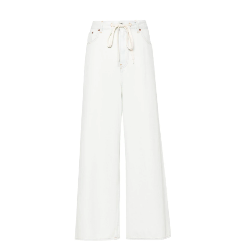 MM6 Maison Margiela Wide Trousers White Dames