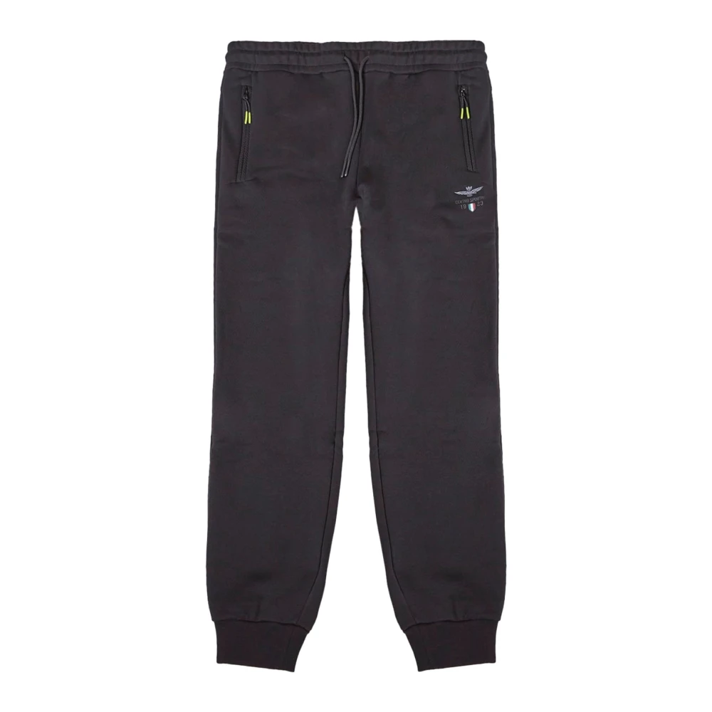 Aeronautica militare Casual katoenen broek Black Heren