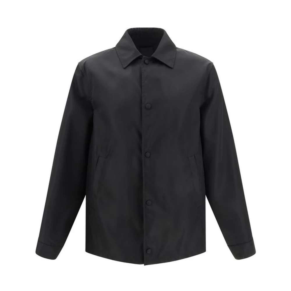 Givenchy Oversized Snap-Button Shirt Klassieke Kraag Black Heren