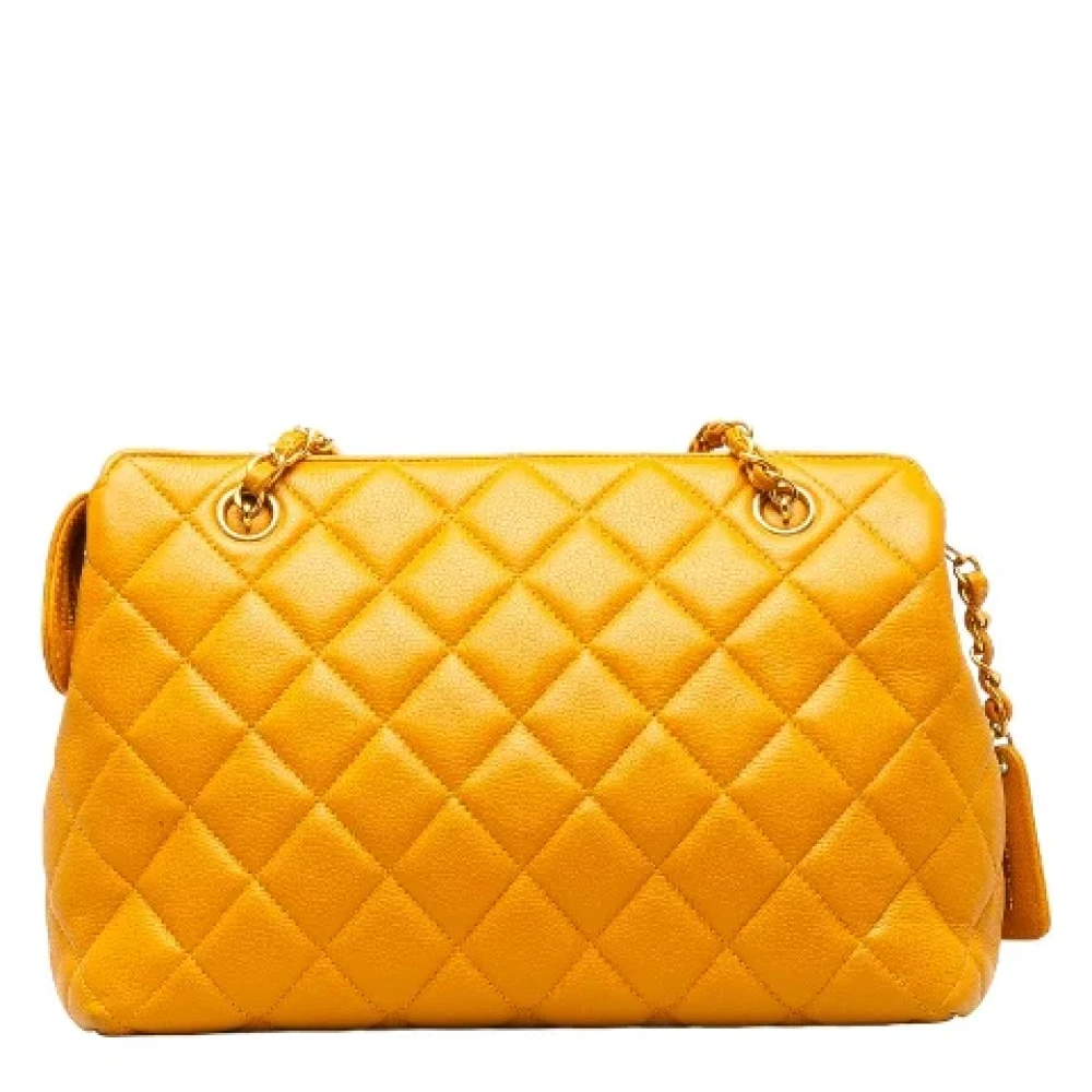 Chanel Vintage Pre-owned Leather chanel-bags Orange Dames