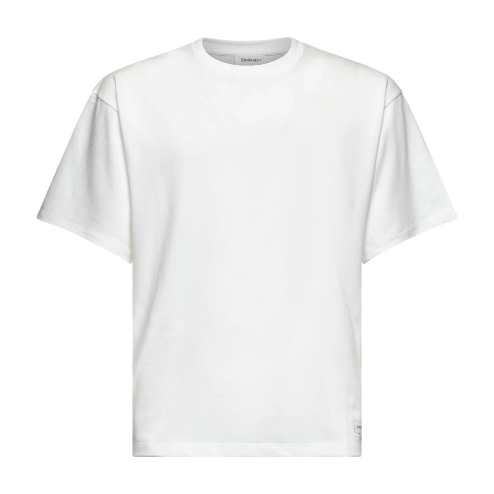 Saint Laurent Basic T-shirt White, Herr