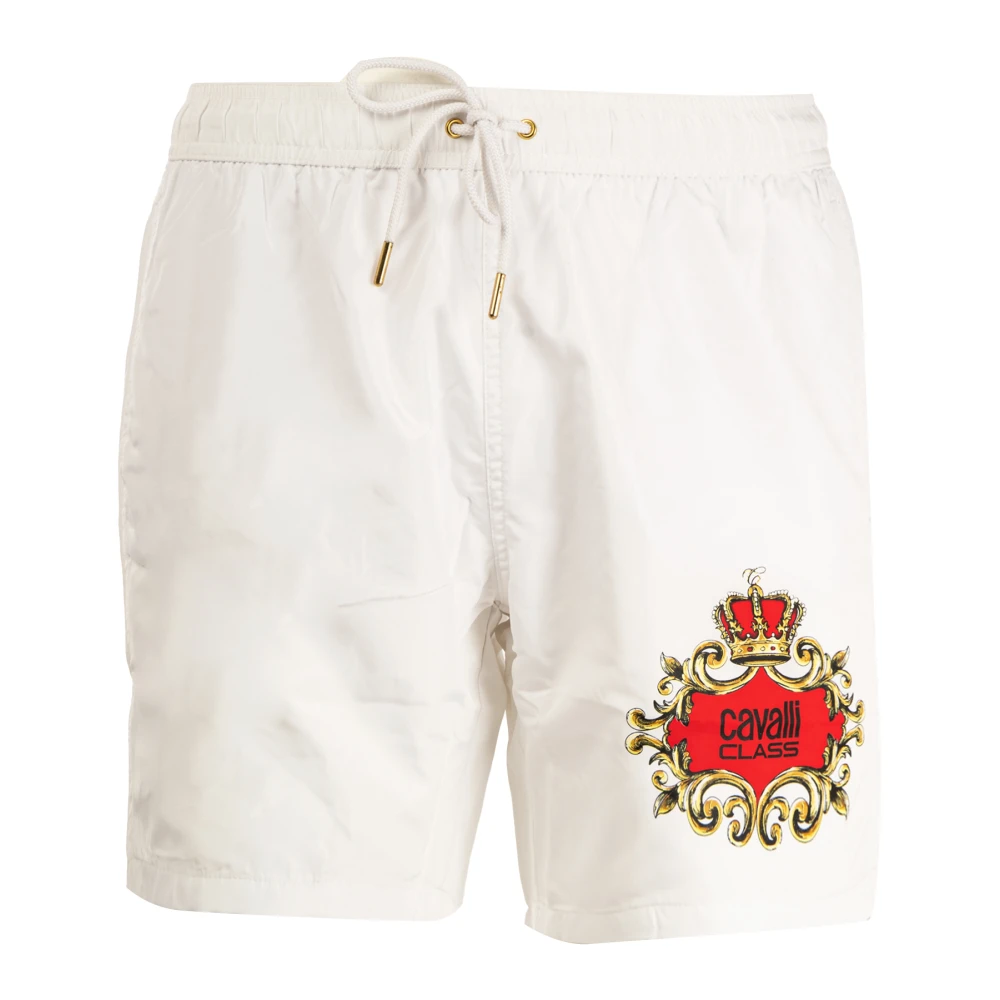 Cavalli Class Boxer Stijl Heren Zwemkleding White Heren
