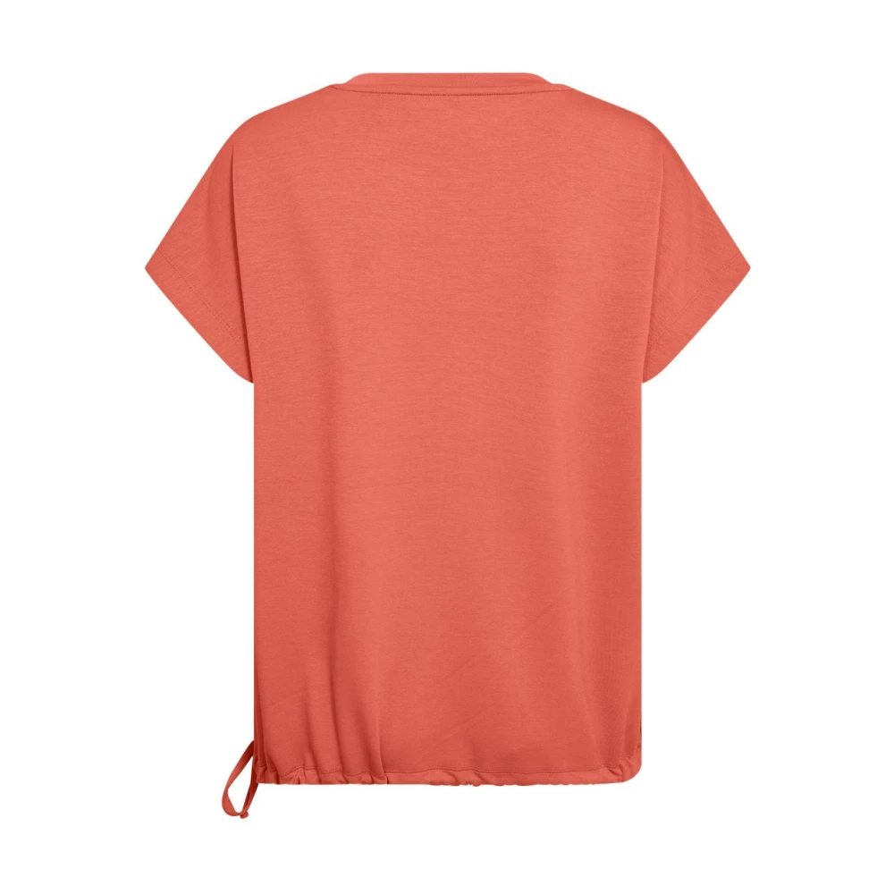 Soyaconcept Casual Shirt met Ronde Hals en Korte Mouwen Orange Dames