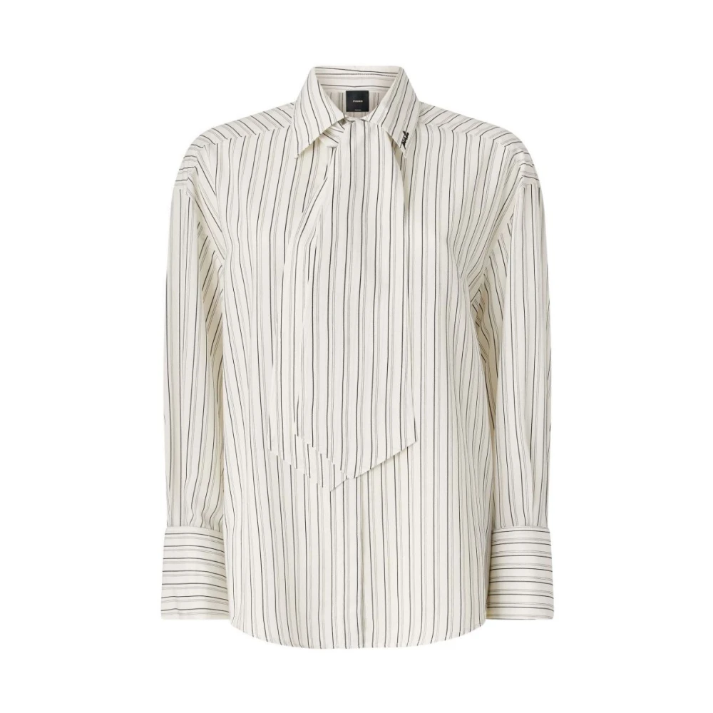 Pinko Vrouw Wit Overhemden Dames, S, Nylon, Colchico Shirt