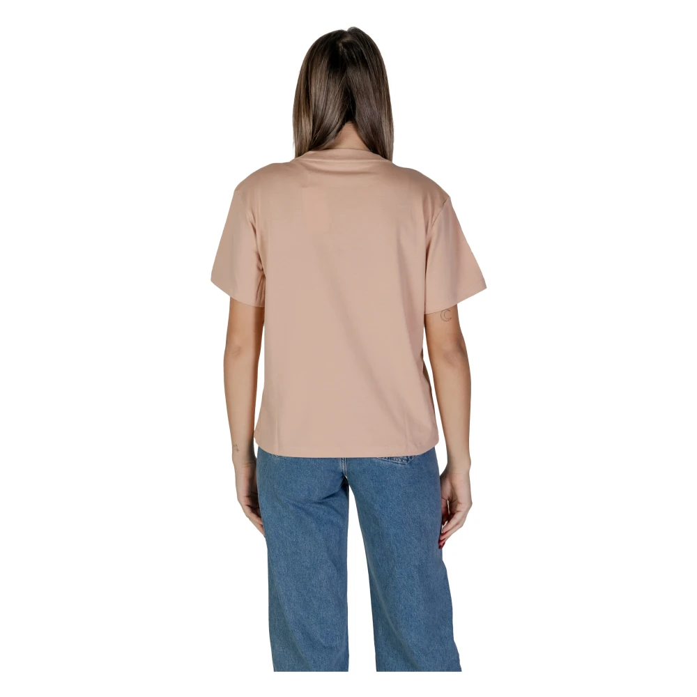 Calvin Klein Jeans Korte mouw katoenen T-shirt collectie Pink Dames