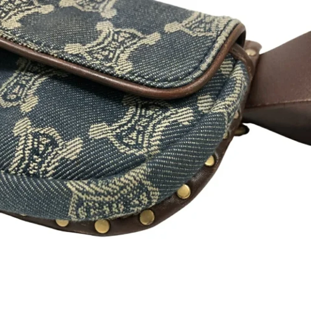 Celine Vintage Pre-owned Denim crossbody-bags Blue Dames