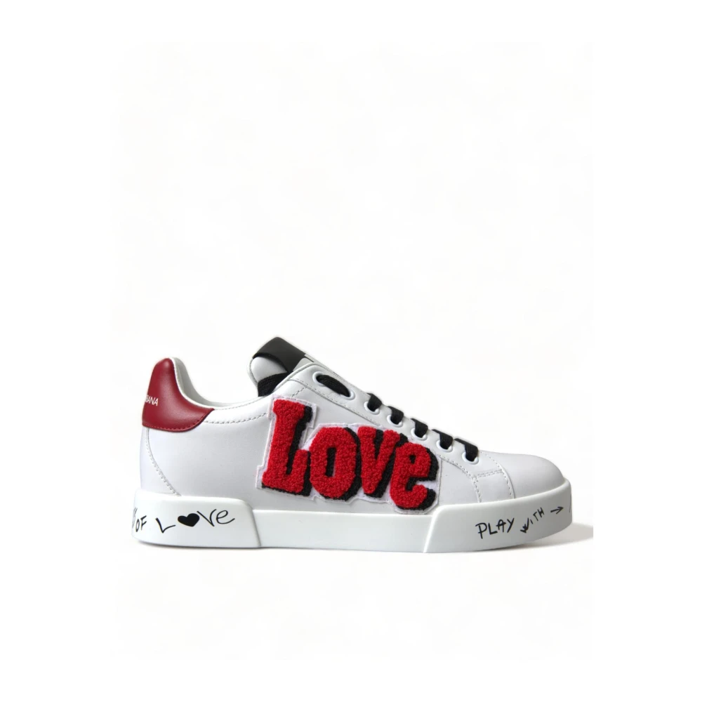 Dolce & Gabbana Portofino Love Sneakers Dames Schoenen Wit