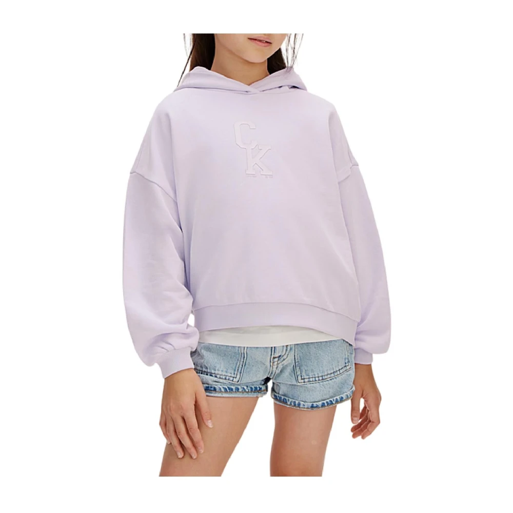 Calvin Klein Girls Purple Kids Sweatshirts, 4 Y, Sweatshirts