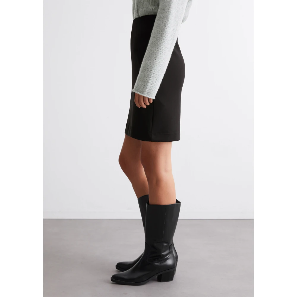 Marc O'Polo Jersey minirok slim Black Dames