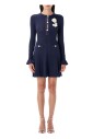 robe-mini-bleue-avec-application-de-fleurs-aw25