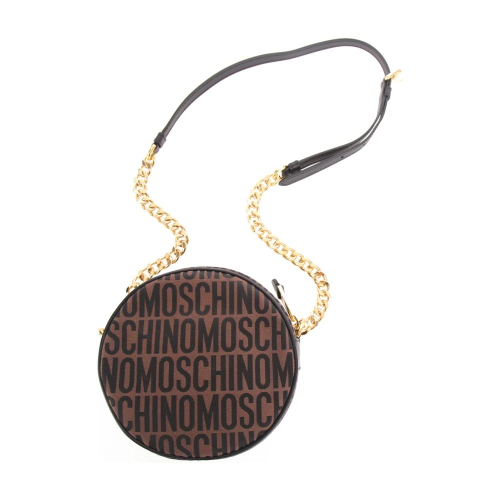 Moschino Ronde Logo Schoudertas Brown Dames