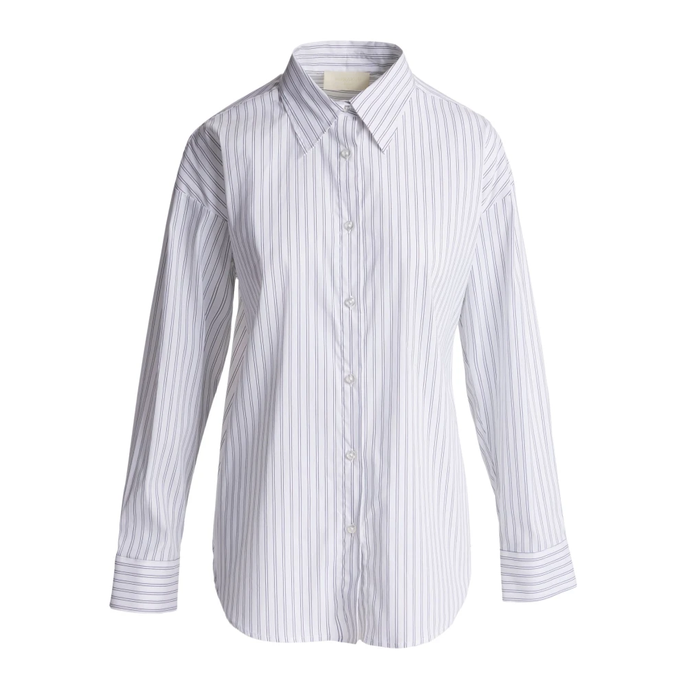 Wakakuu Icons Stijlvol Paris Pinstripe Jurk White Dames