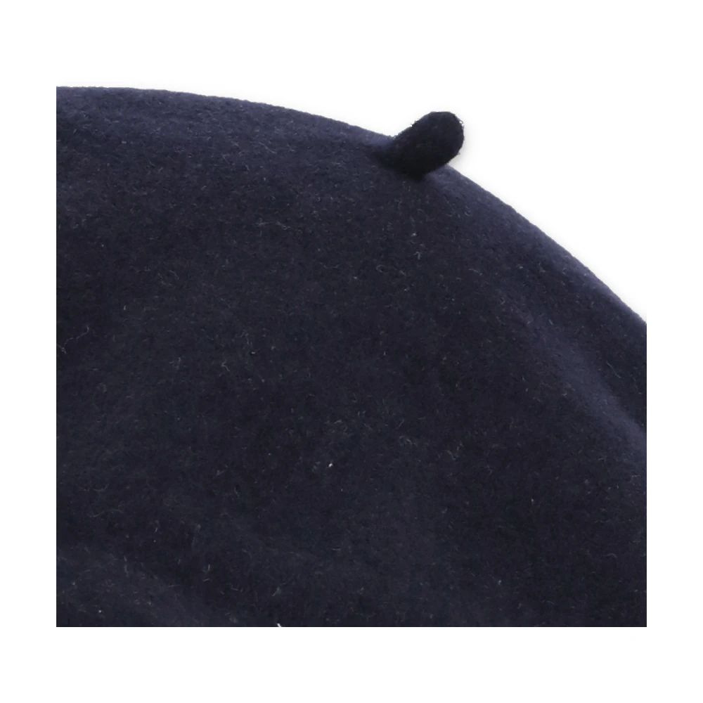 Maison Margiela Blauwe Wol Basque Hoed Four Stitches Blue Dames
