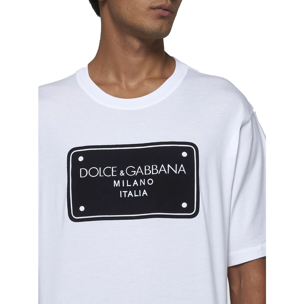 Dolce & Gabbana Stijlvolle T-shirts en Polos Collectie White Heren