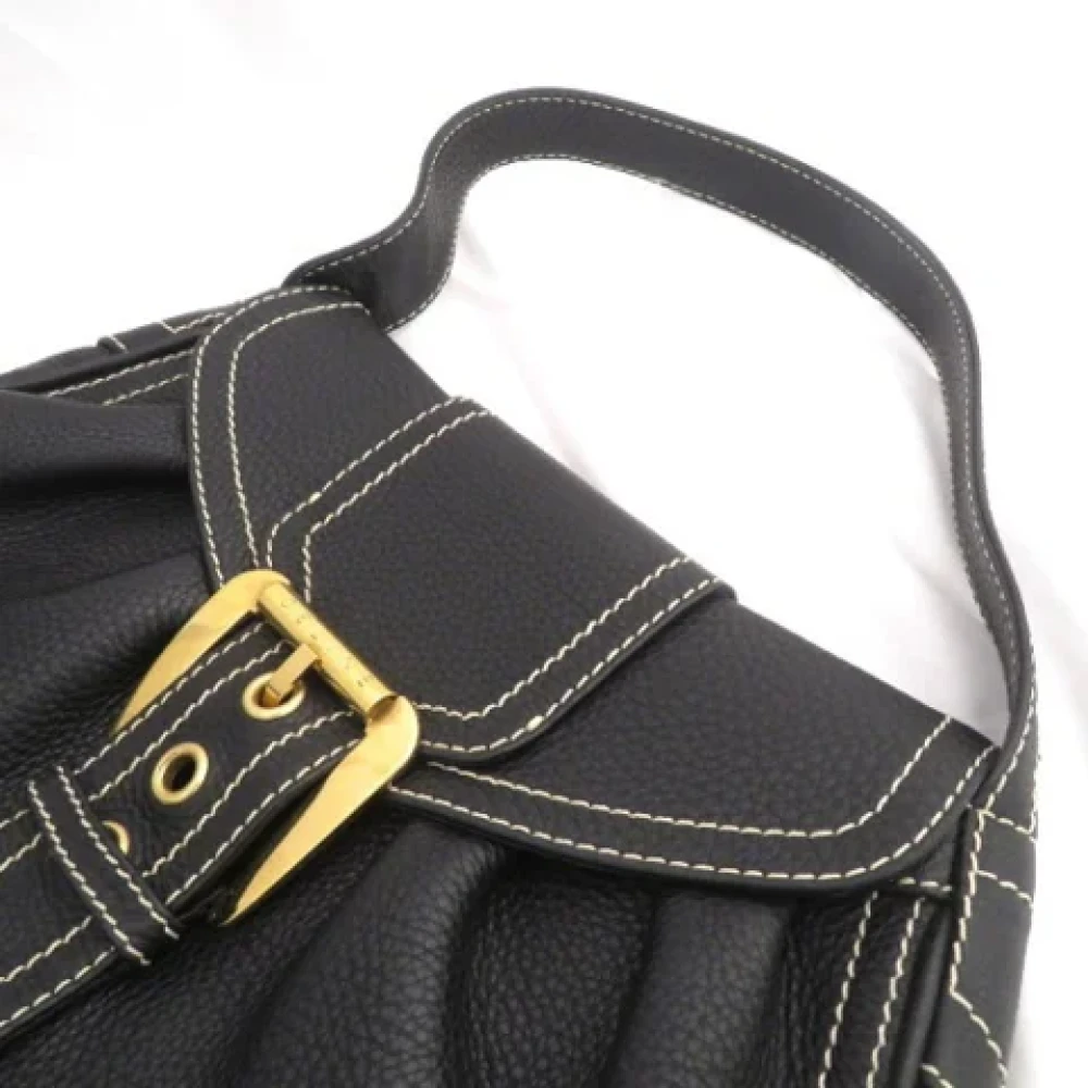 Celine Vintage Pre-owned Leather handbags Black Dames