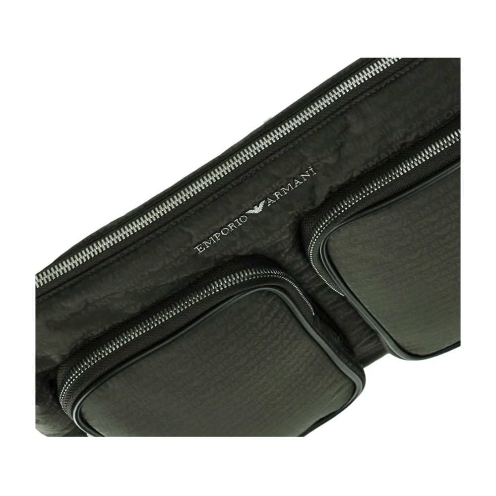 Emporio Armani Militair Groene Monogram Schoudertas Green Heren