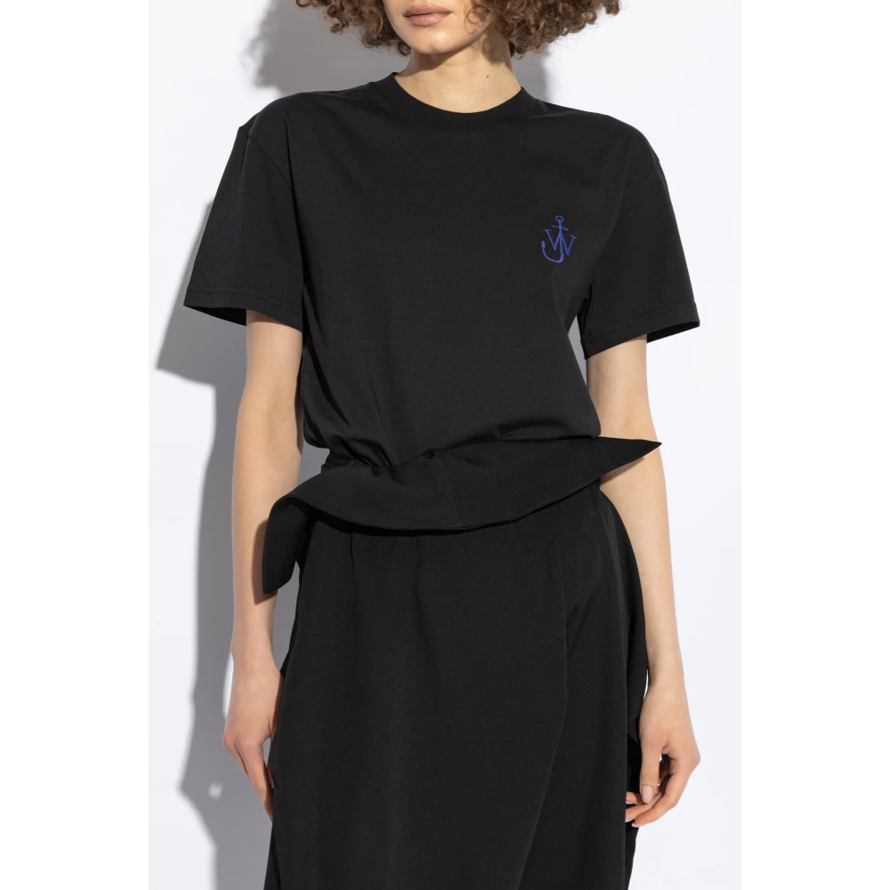 JW Anderson T-shirt met logo Black Dames